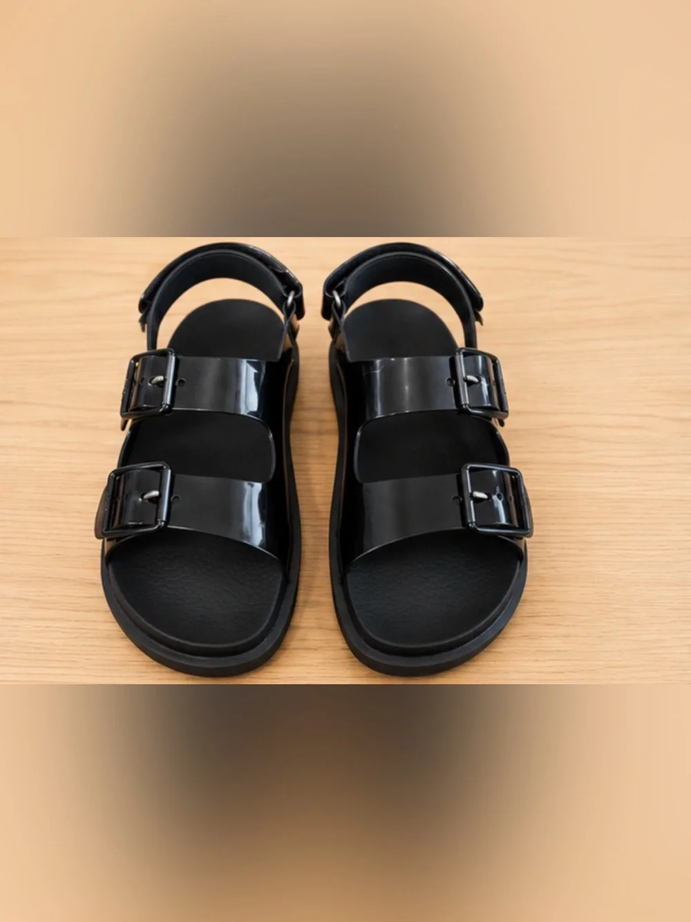 Gucci Isla Black Rubber Slingback Sandals | Mini Double G | Size EU 39 - Picture 5 of 10
